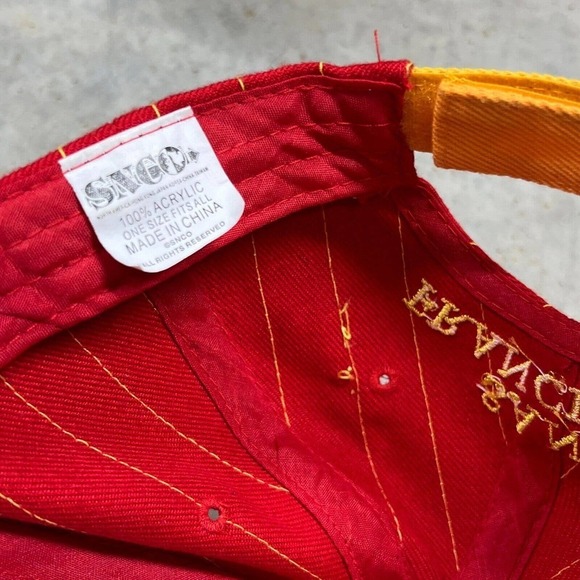 Golden Gate Bridge San Francisco VTG Hat Strapback Cap Red Striped - Picture 4 of 5